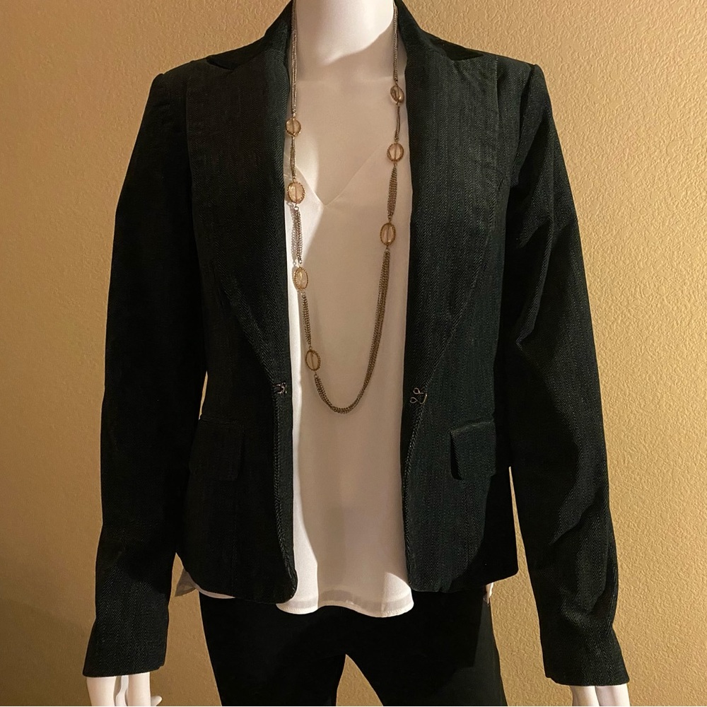 Inc Corduroy Blazer Jacket Black Size M